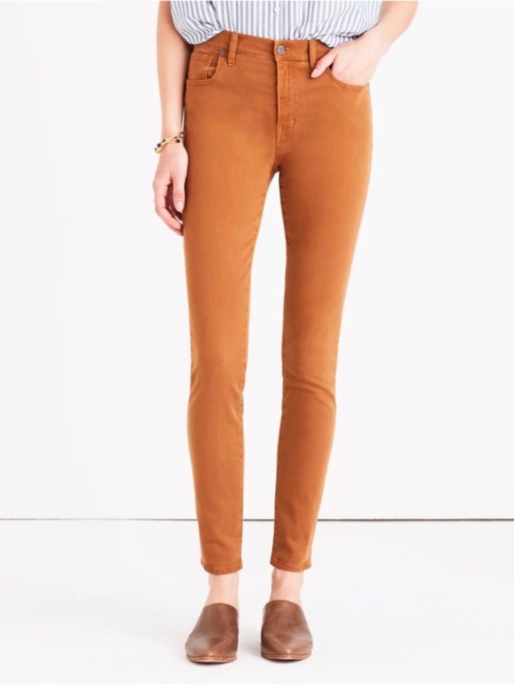 Madewell 9” high-rise skinny pants mustard yellow size 26